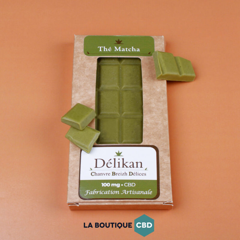 Chocolat thé matcha au CBD - Photographie