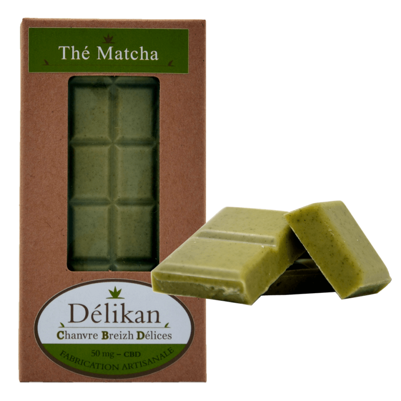 Délikan - Chocolat au CBD Thé matcha 50 mg