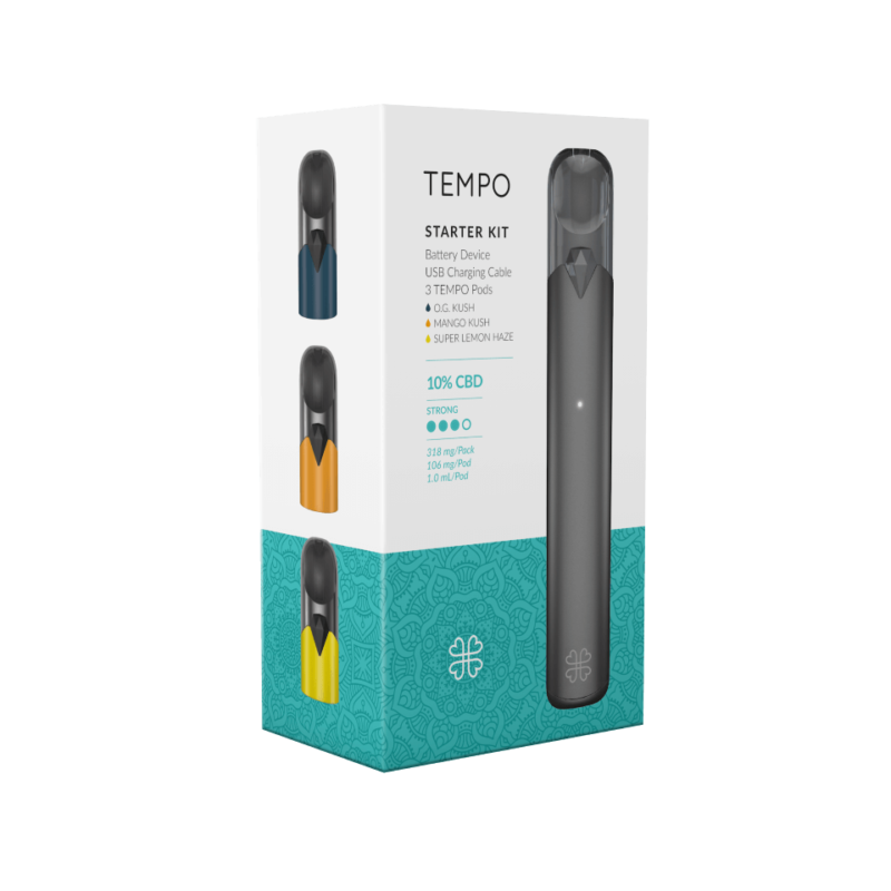 Starter Kit Tempo - OG Kush - Mango Kush - Super Lemon Haze - 10% - Harmony - Boite