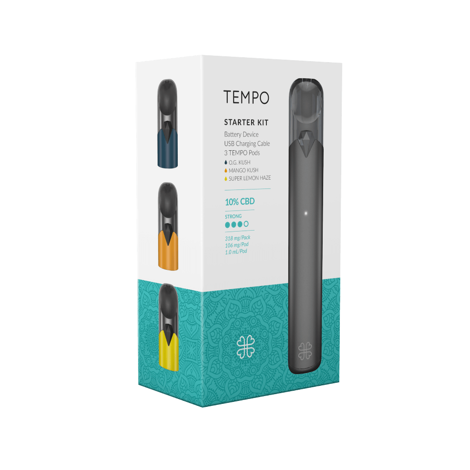 Starter Kit Tempo - OG Kush - Mango Kush - Super Lemon Haze - 10% - Harmony - Boite