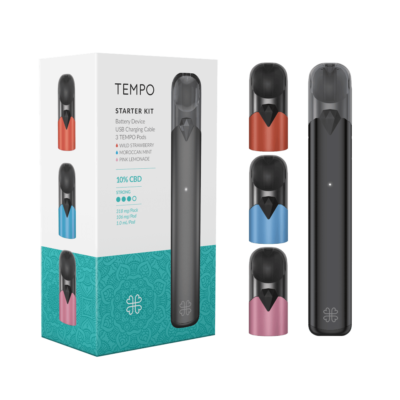 Starter Kit Tempo - Wild Strawberry - Moroccan Mint - Pink Lemonade - 10% - Harmony - Packaging