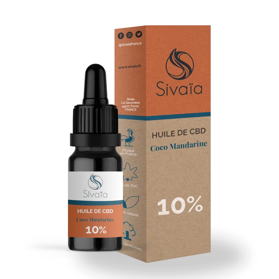 Sivaïa - Huile de CBD Coco Mandarine 10%