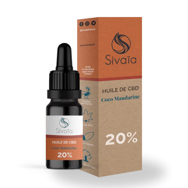 Sivaïa - Huile de CBD Coco Mandarine 20%