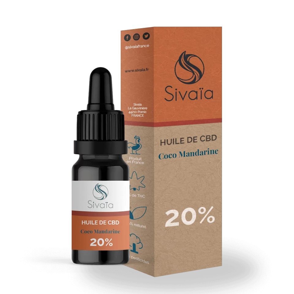 Sivaïa - Huile de CBD Coco Mandarine 20%
