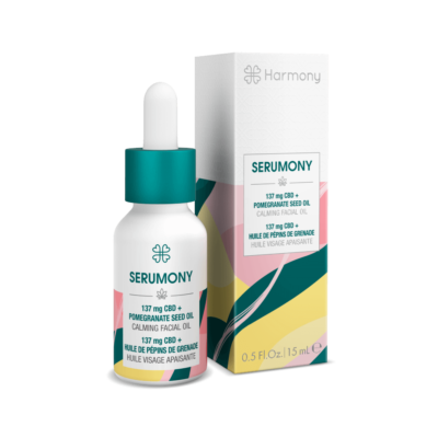 Huile visage apaisante au CBD - 137mg - Harmony - Packaging