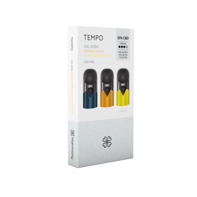 Recharge Tempo - OG Kush - Mango Kush - Super Lemon Haze - 10% - Harmony - Boite