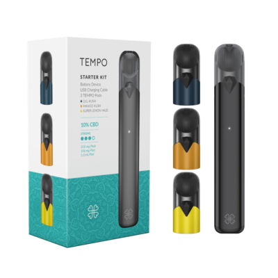 Starter Kit Tempo - OG Kush - Mango Kush - Super Lemon Haze - 10% - Harmony - Packaging